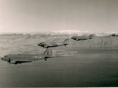 6 Dakotas in Flight, Official Photograph.