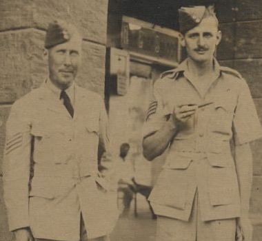 Ron pictured with a close friend, Bill in Egypt, 14th June 1943